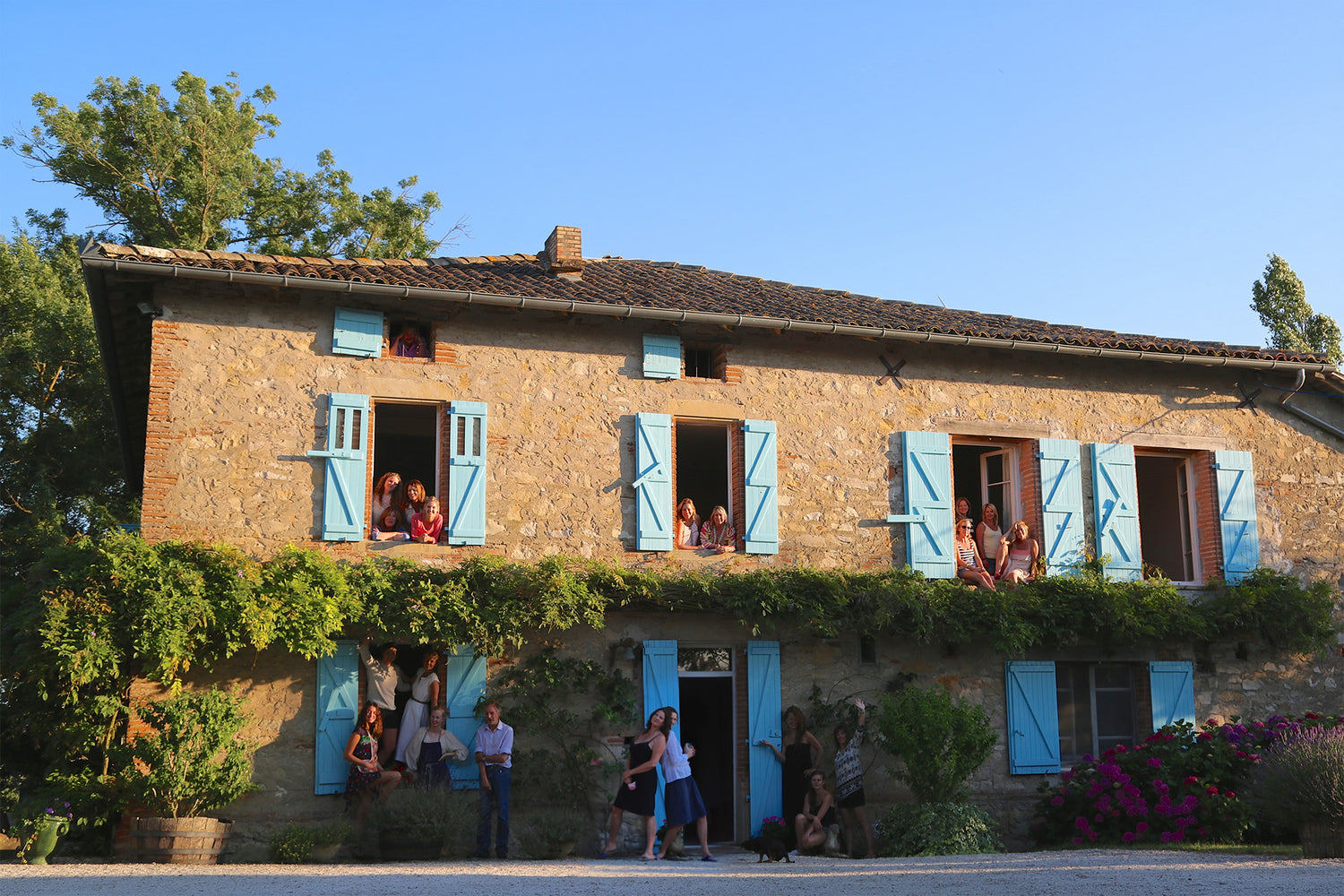 Design Retreat Participants pose inside Kathryn M. Ireland's home in the South of France