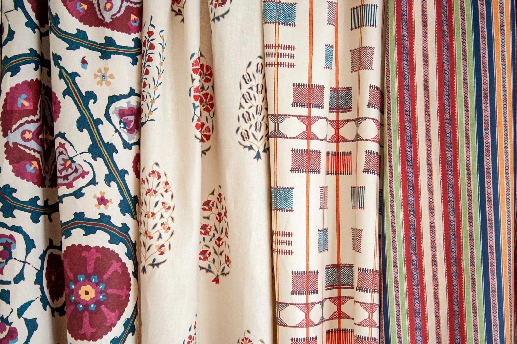 Rolls of Jewels of the East Fabric by Kathryn M. Ireland