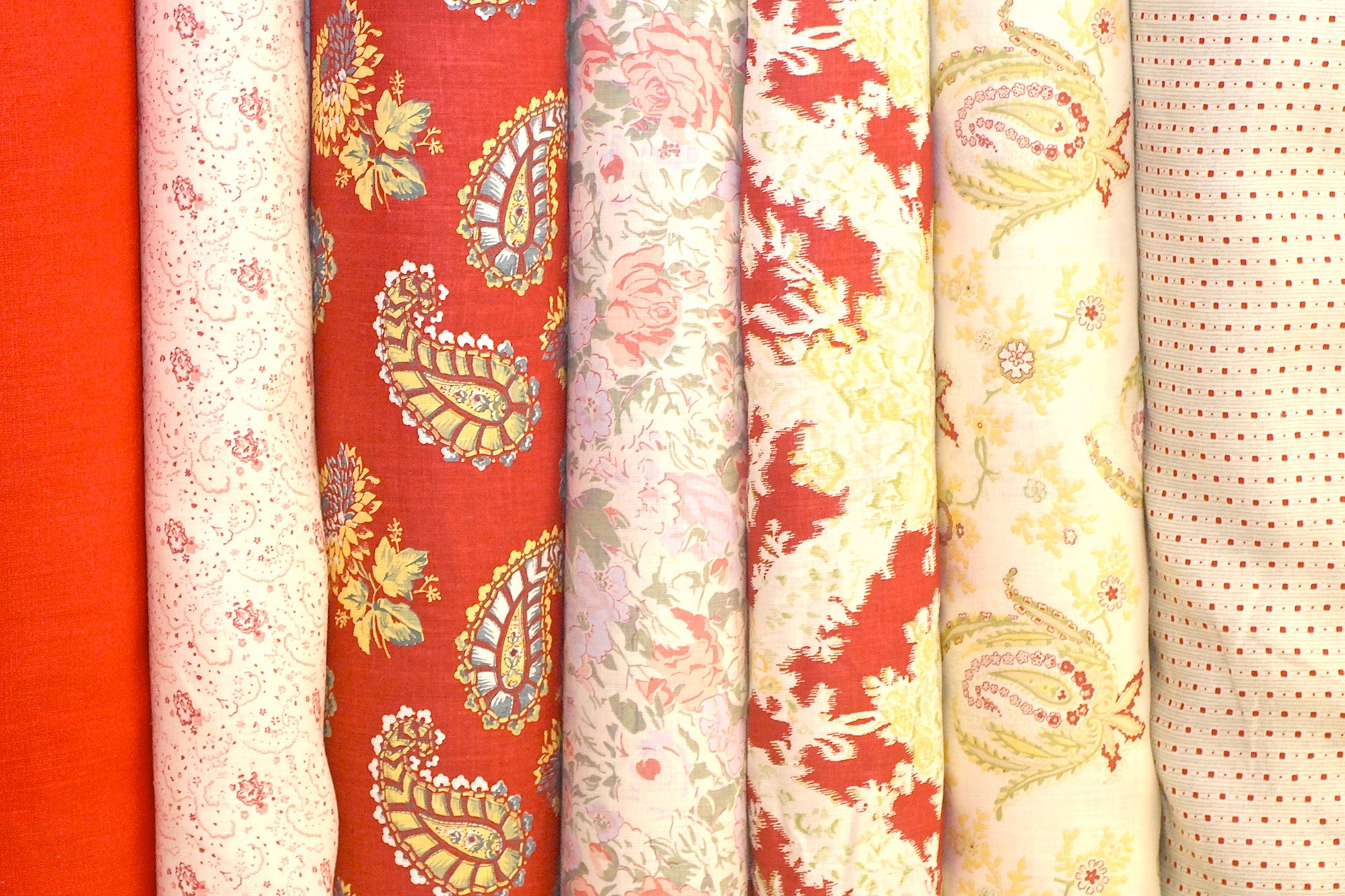 Rolls of Quilt Fabrics by Kathryn M. Ireland