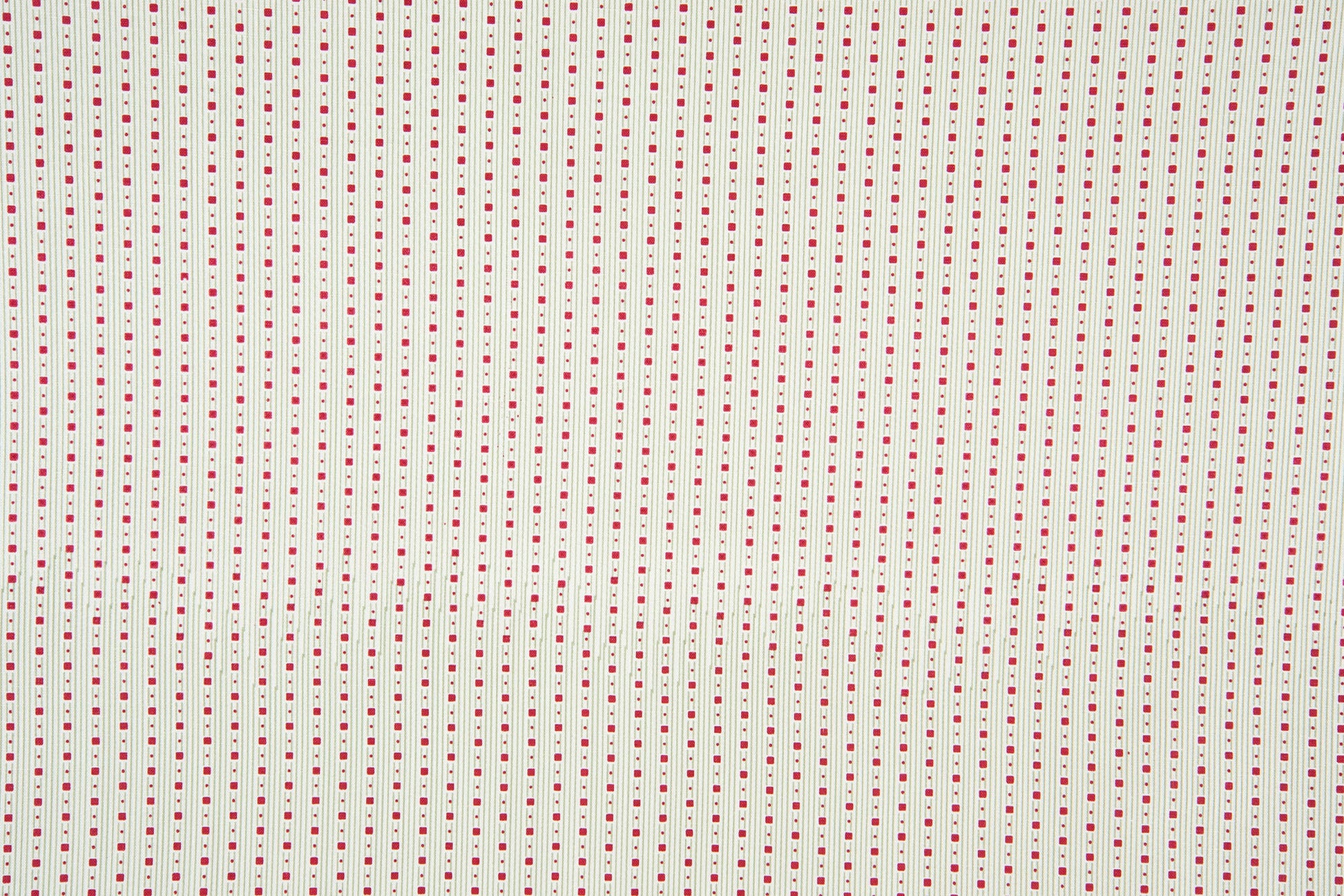 2-Tone Ticking stripe linen - Red colorway repeat