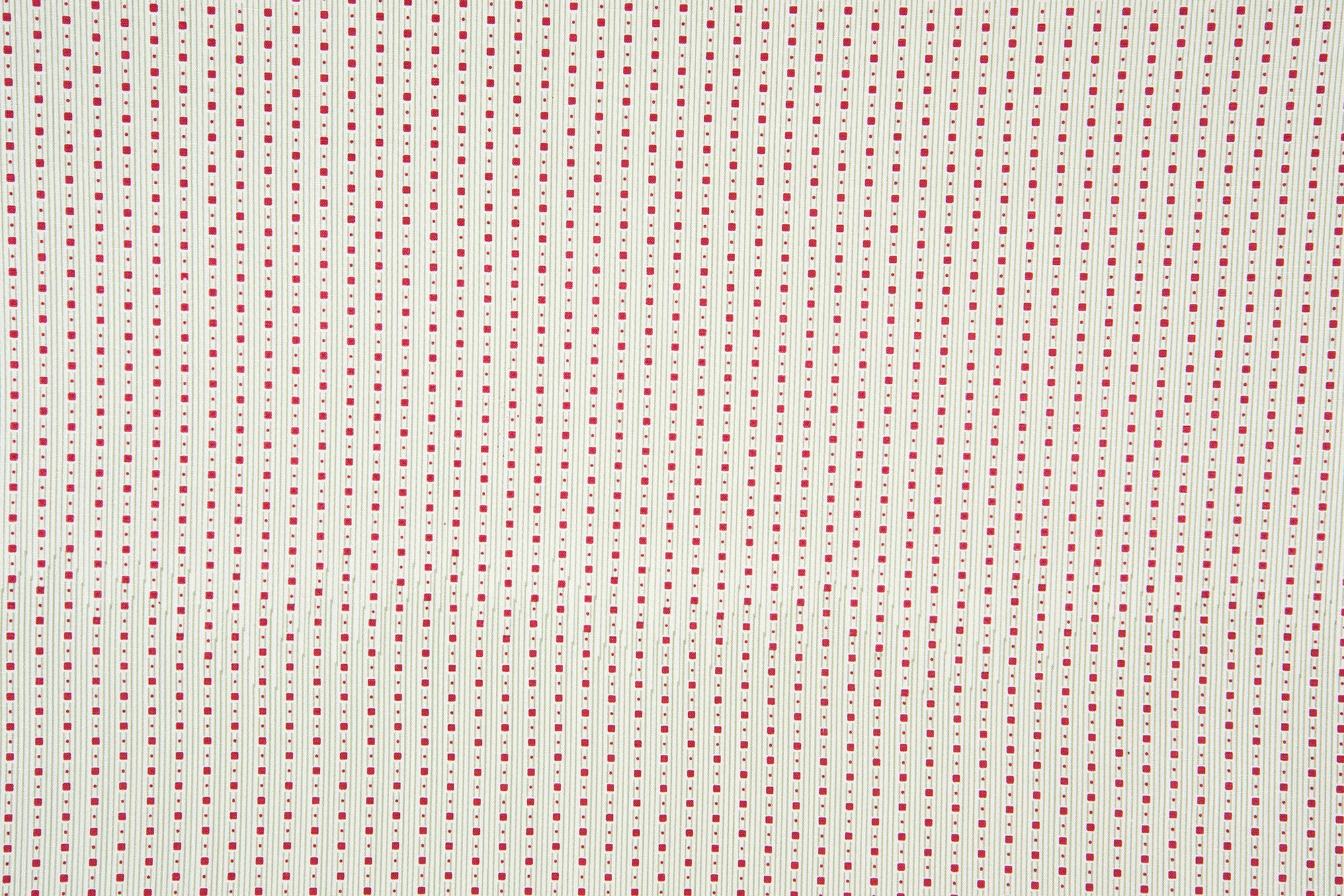 2-Tone Ticking stripe linen - Red colorway repeat