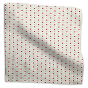 2-Tone Ticking stripe linen - Red colorway swatch