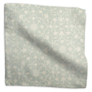 Abu floral linen - Fog colorway swatch