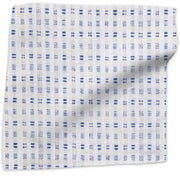 Bamboo stripe linen/cotton blend - Blue colorway swatch