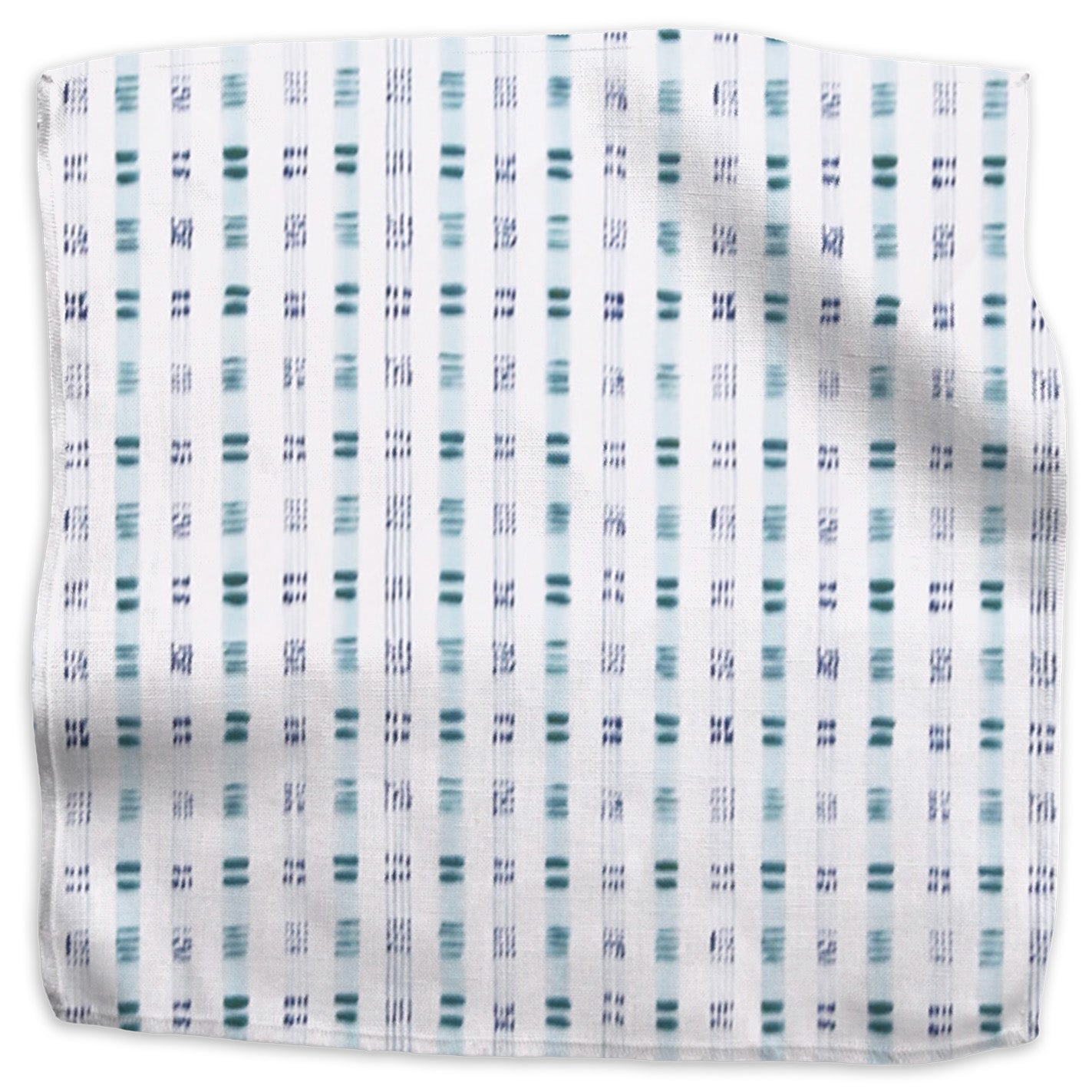 Bamboo stripe linen/cotton blend - Green colorway swatch