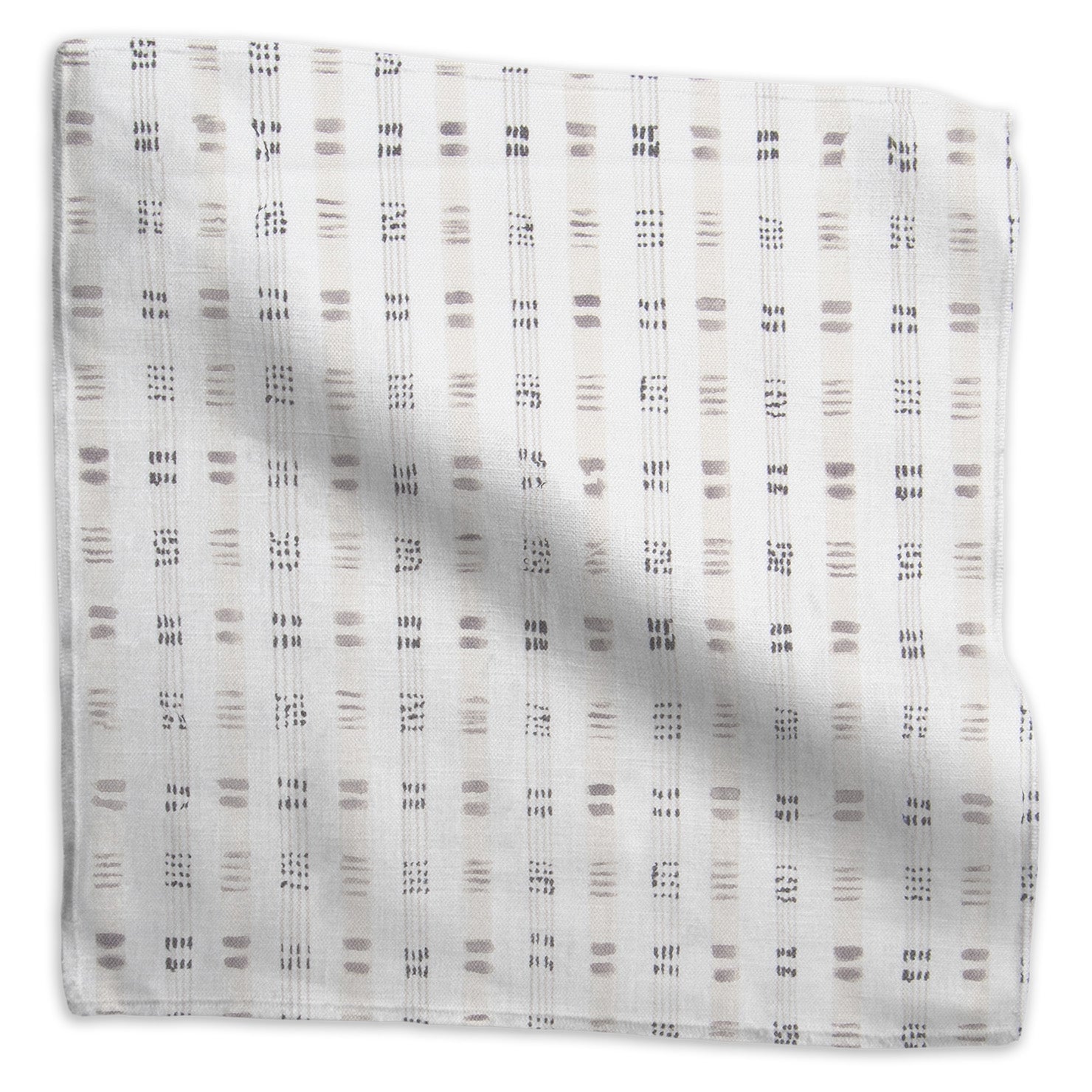 Bamboo stripe linen/cotton blend - Pewter colorway swatch