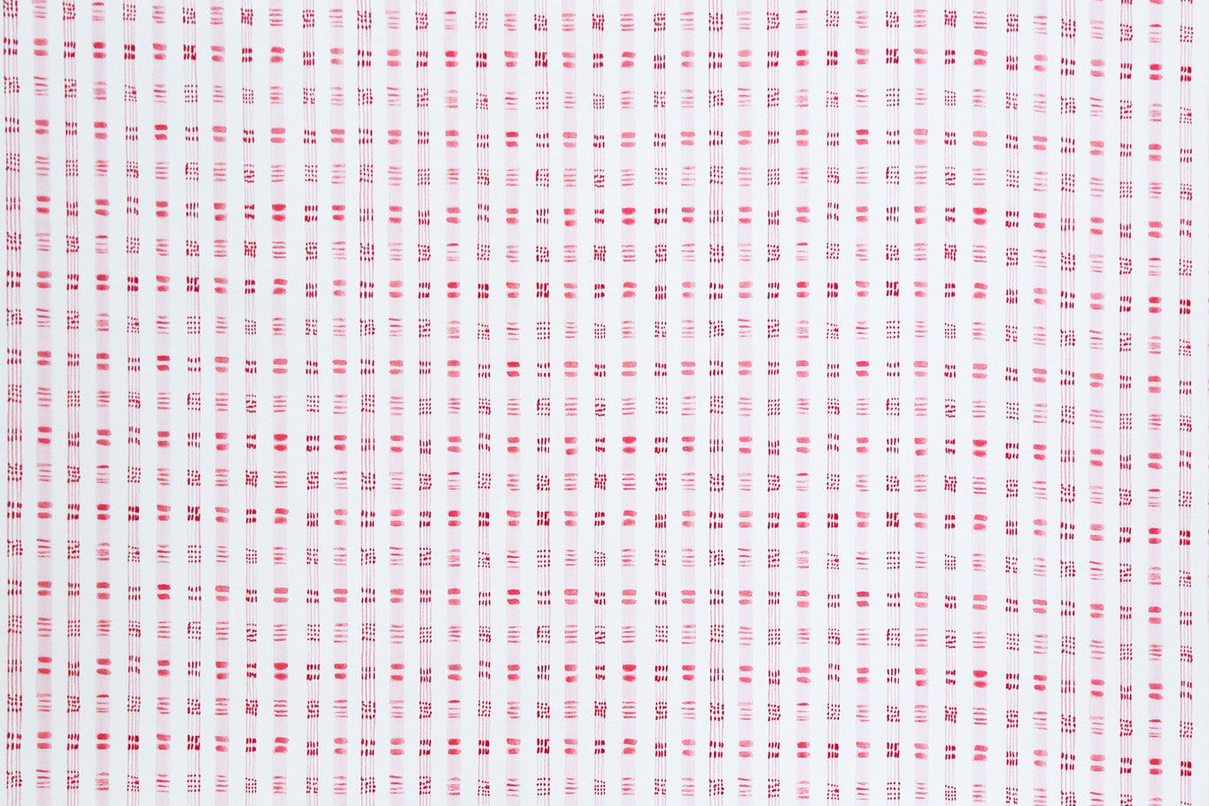 Bamboo stripe linen/cotton blend - Red colorway repeat