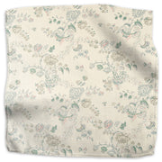 Bouquet floral linen - Blue colorway swatch