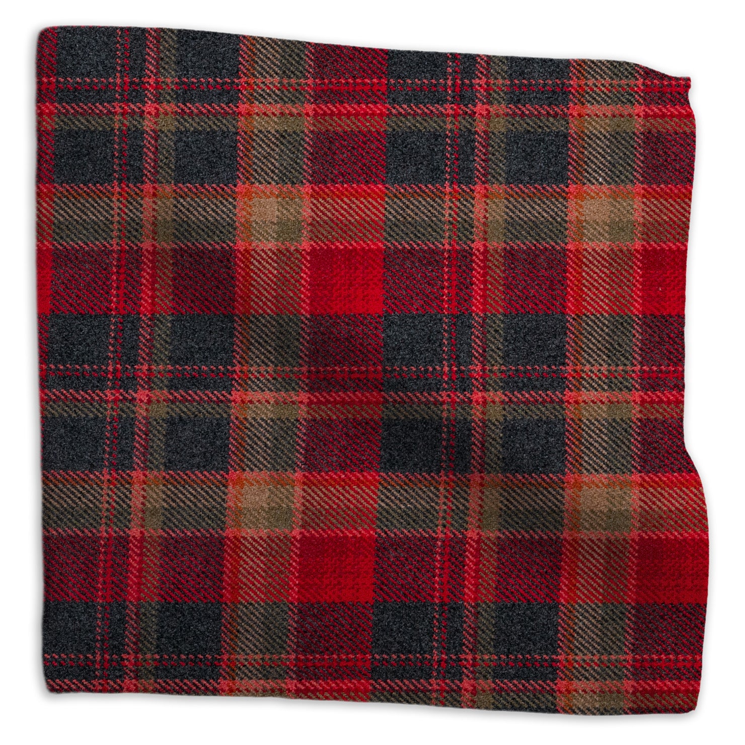 Braemar plaid merino lambswool - Red colorway swatch