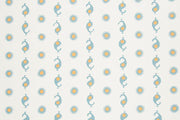 Casablanca geometric wallpaper - Natural/Sky & Mustard repeat