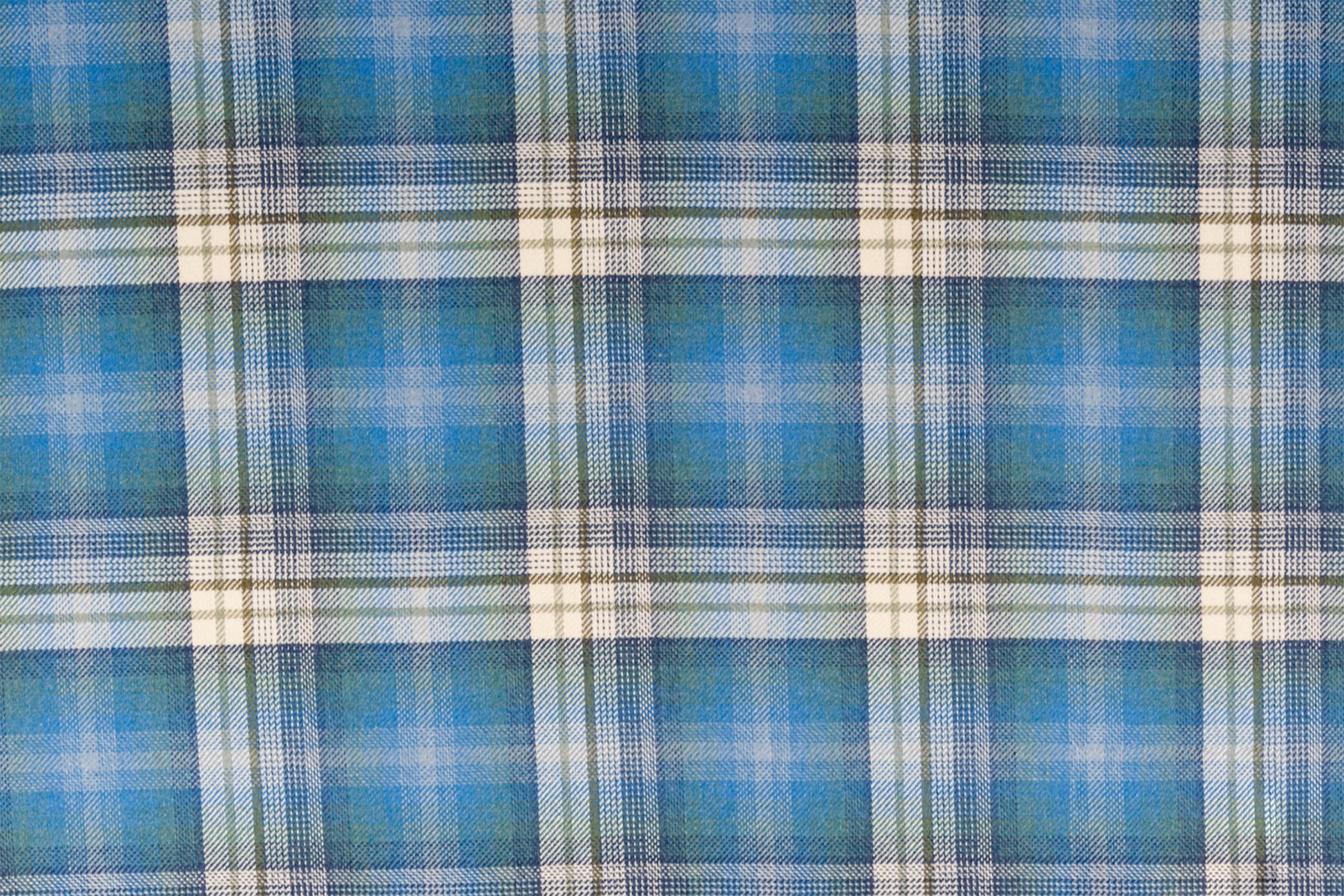 Dalbeattie plaid merino lambswool - Blue colorway repeat