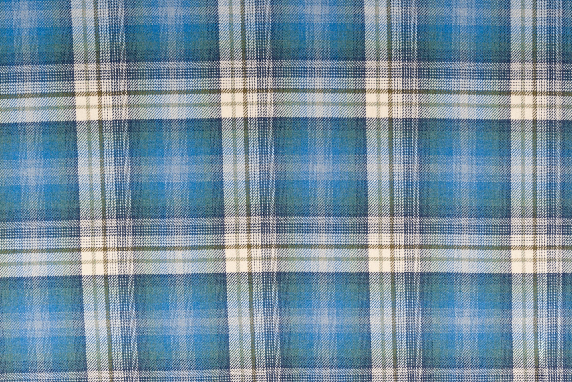 Dalbeattie plaid merino lambswool - Blue colorway repeat
