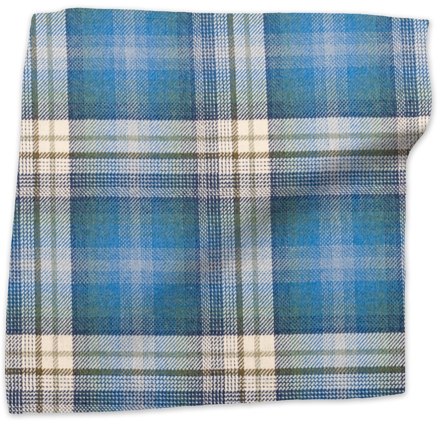 Dalbeattie plaid merino lambswool - Blue colorway swatch