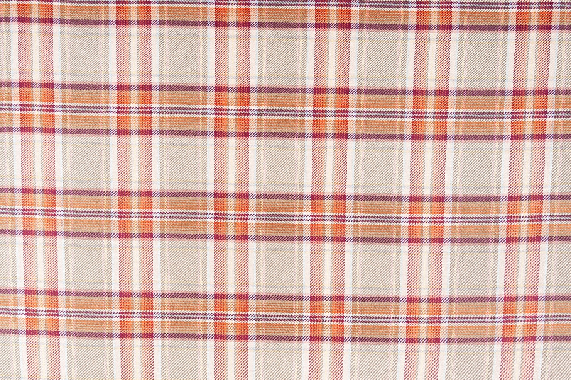 Dalbeattie plaid merino lambswool - Burgundy colorway repeat