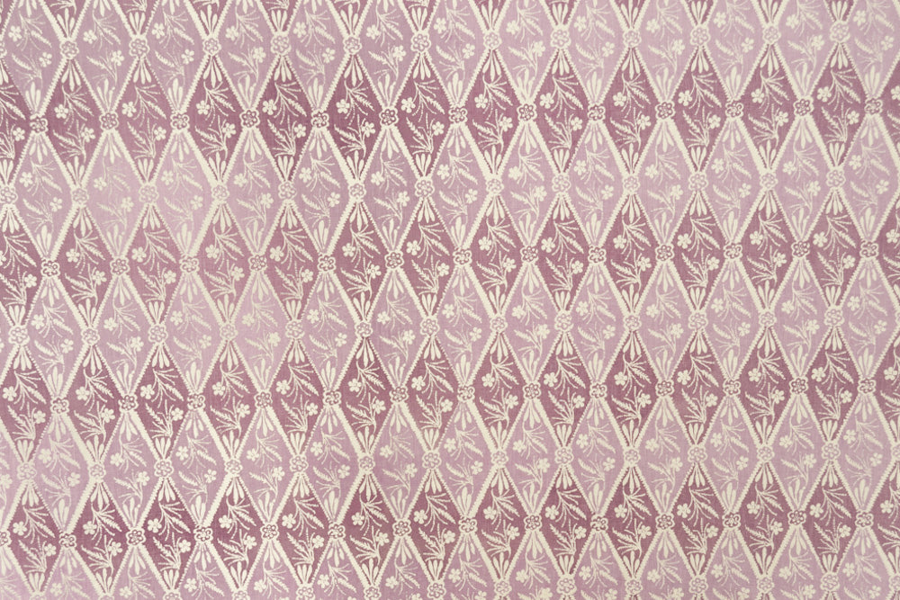 Diamond Batik geometric linen - Lavender colorway repeat