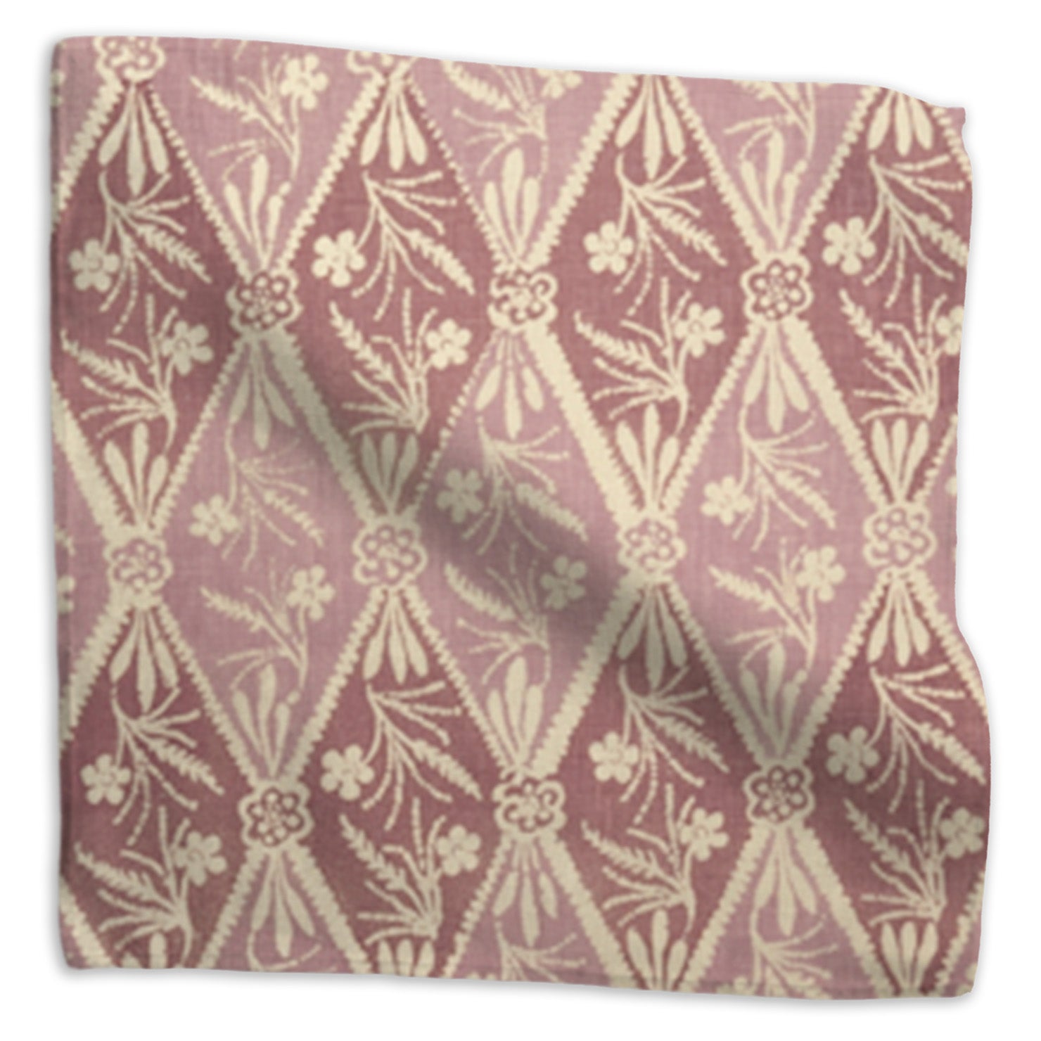 Diamond Batik geometric linen - Lavender colorway swatch
