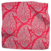 Egerton Paisley linen - Red colorway swatch