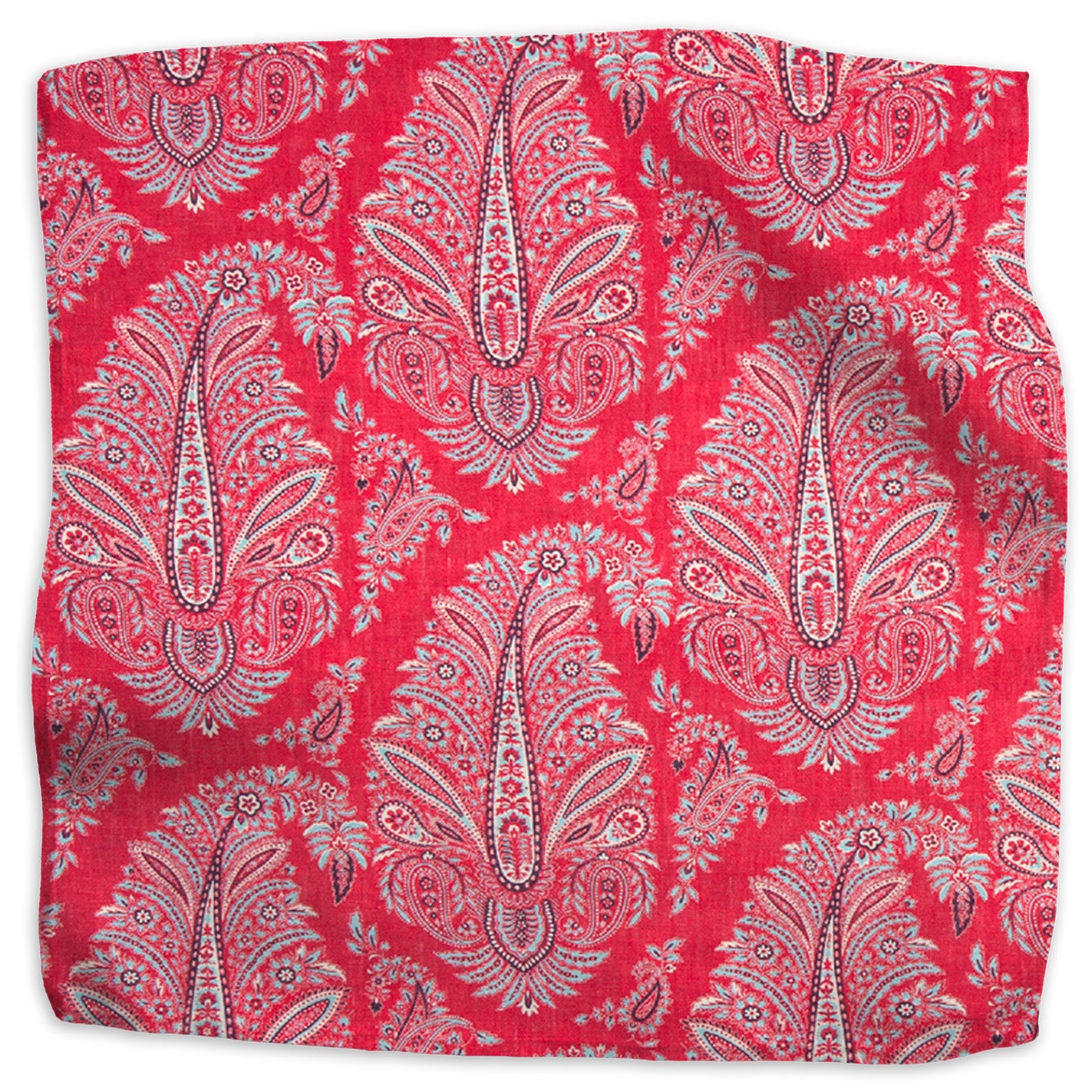 Egerton Paisley linen - Blue colorway swatch
