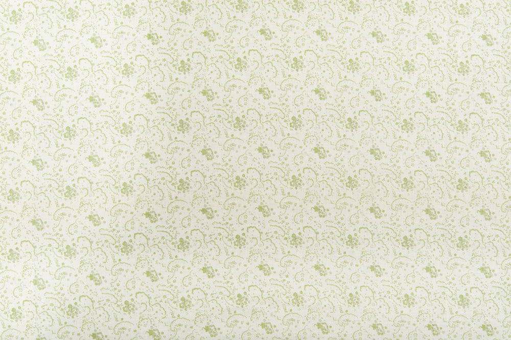 Floral linen - Green colorway repeat