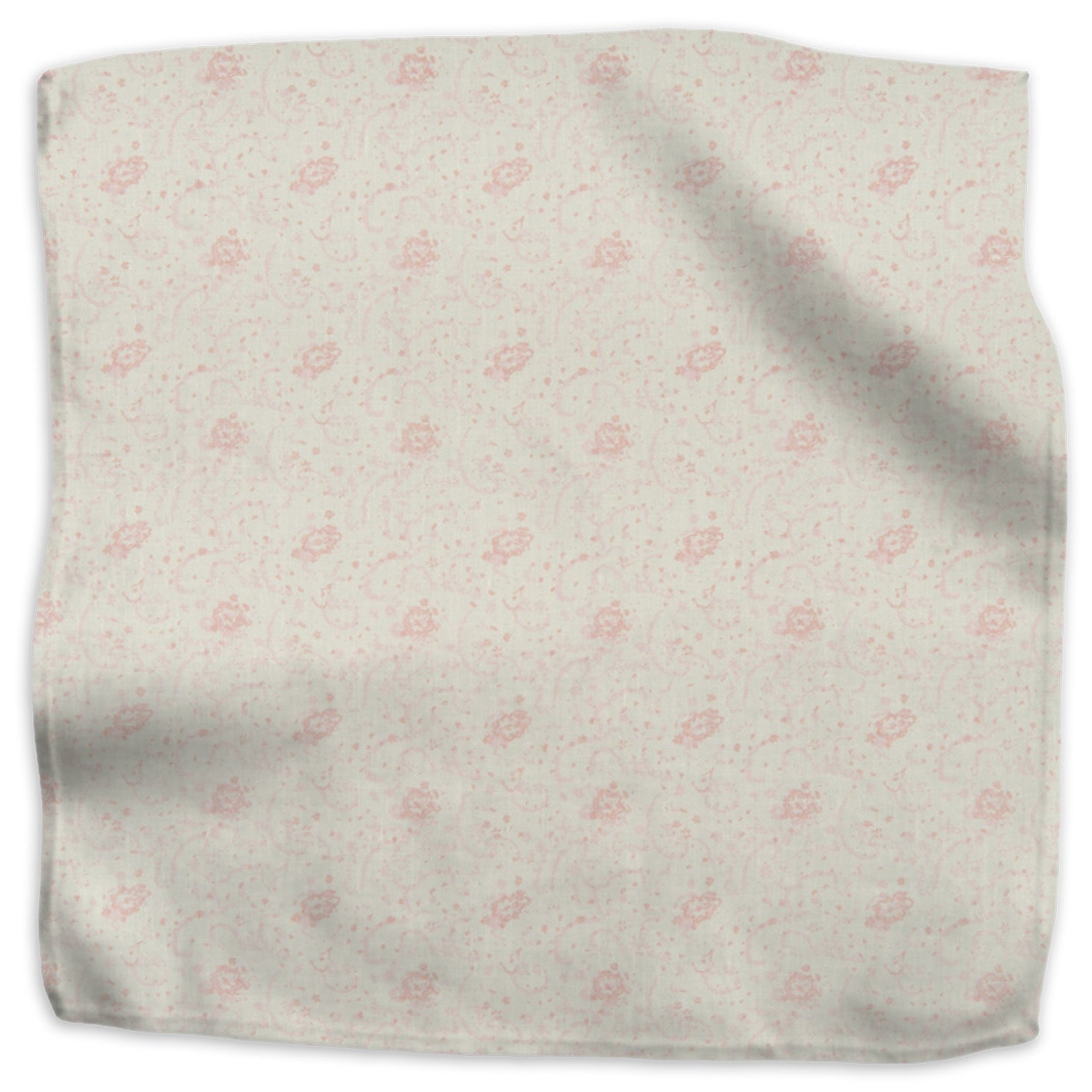 Floral linen - Pink colorway swatch