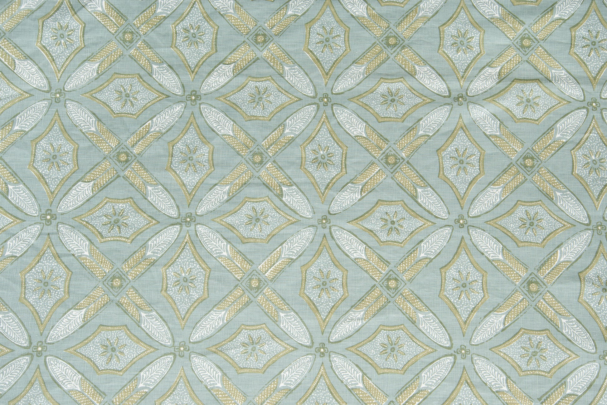 Graham geometric linen - Blue colorway repeat
