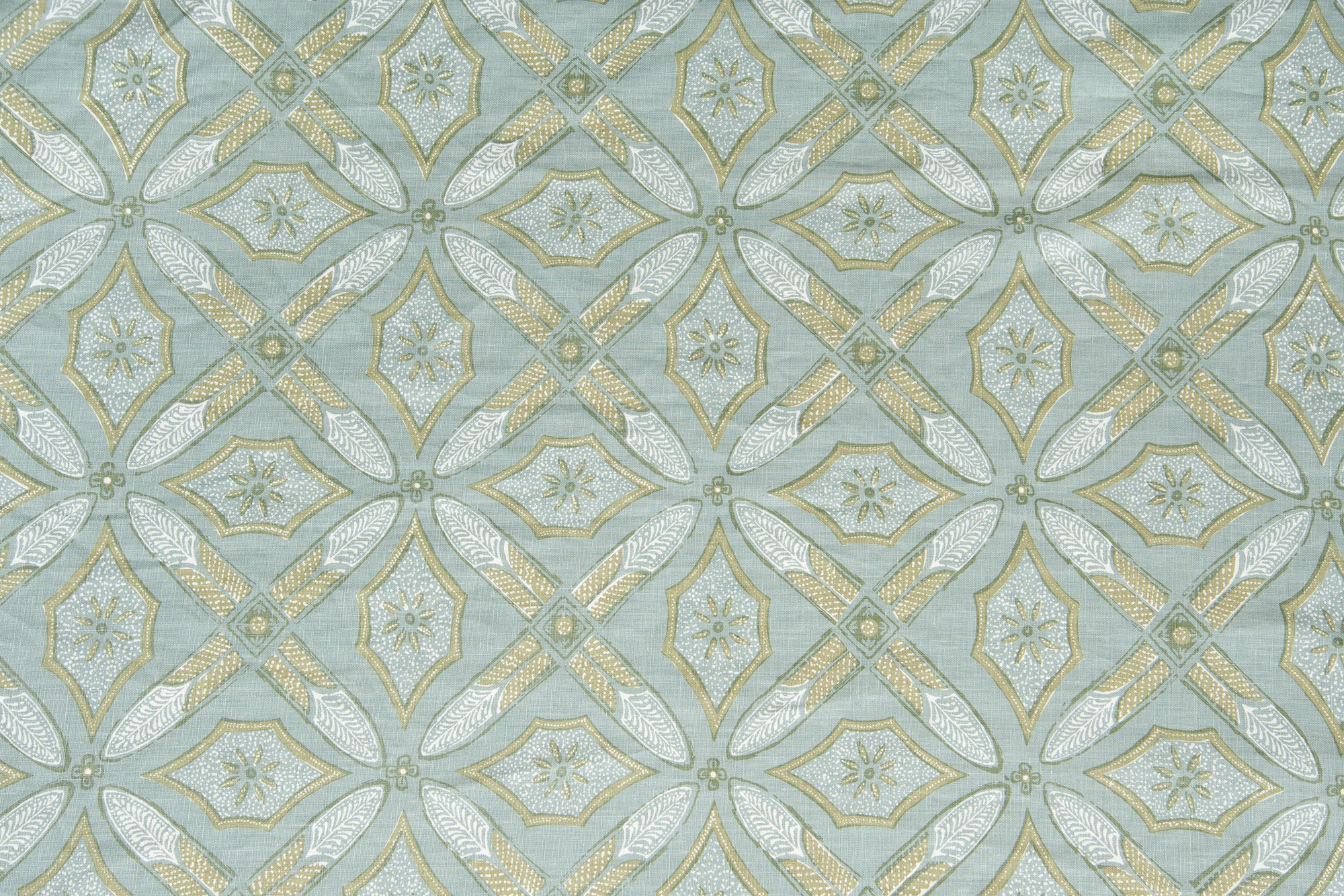 Graham geometric linen - Blue colorway repeat