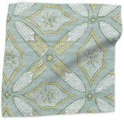 Graham geometric linen - Blue colorway swatch