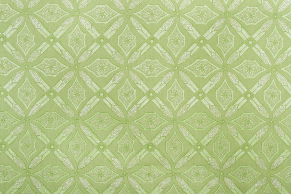 Graham geometric linen - Green colorway repeat