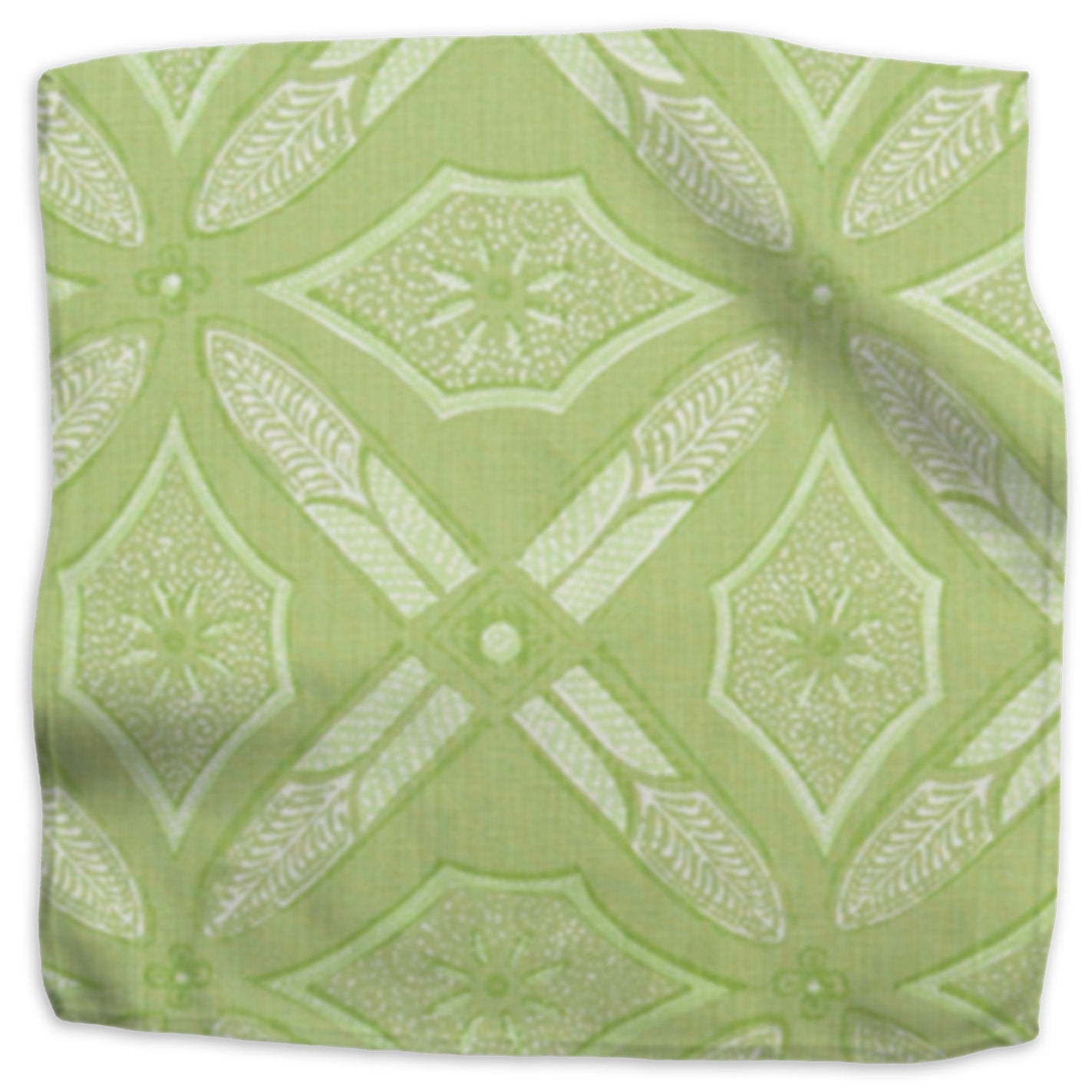 Graham geometric linen - Green colorway swatch