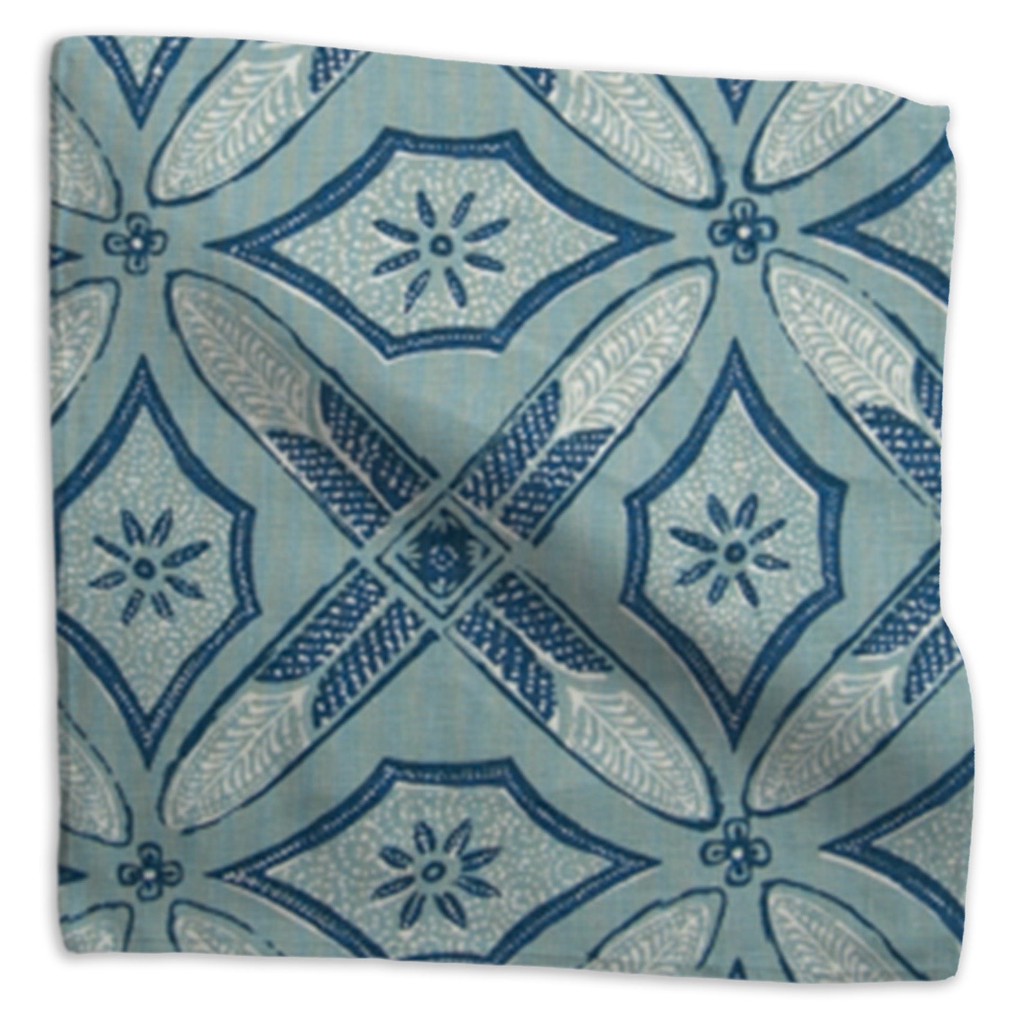 Graham geometric linen - Indigo colorway swatch