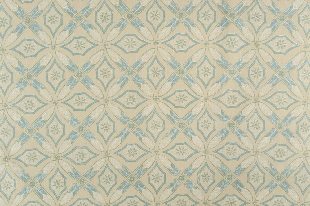 Graham geometric linen - Yellow colorway repeat