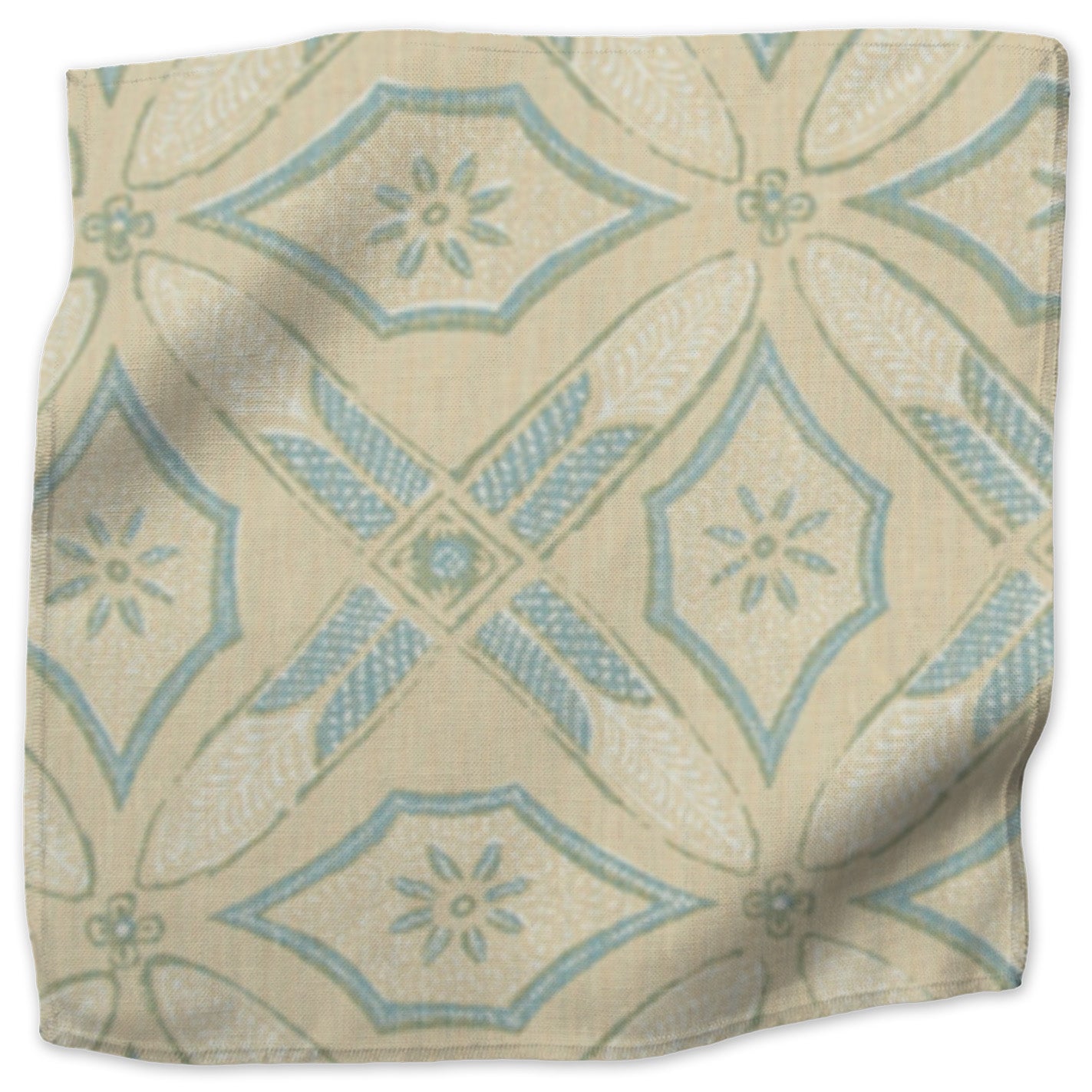 Graham geometric linen - Yellow colorway swatch