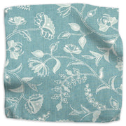 Greta floral linen - Blue colorway swatch