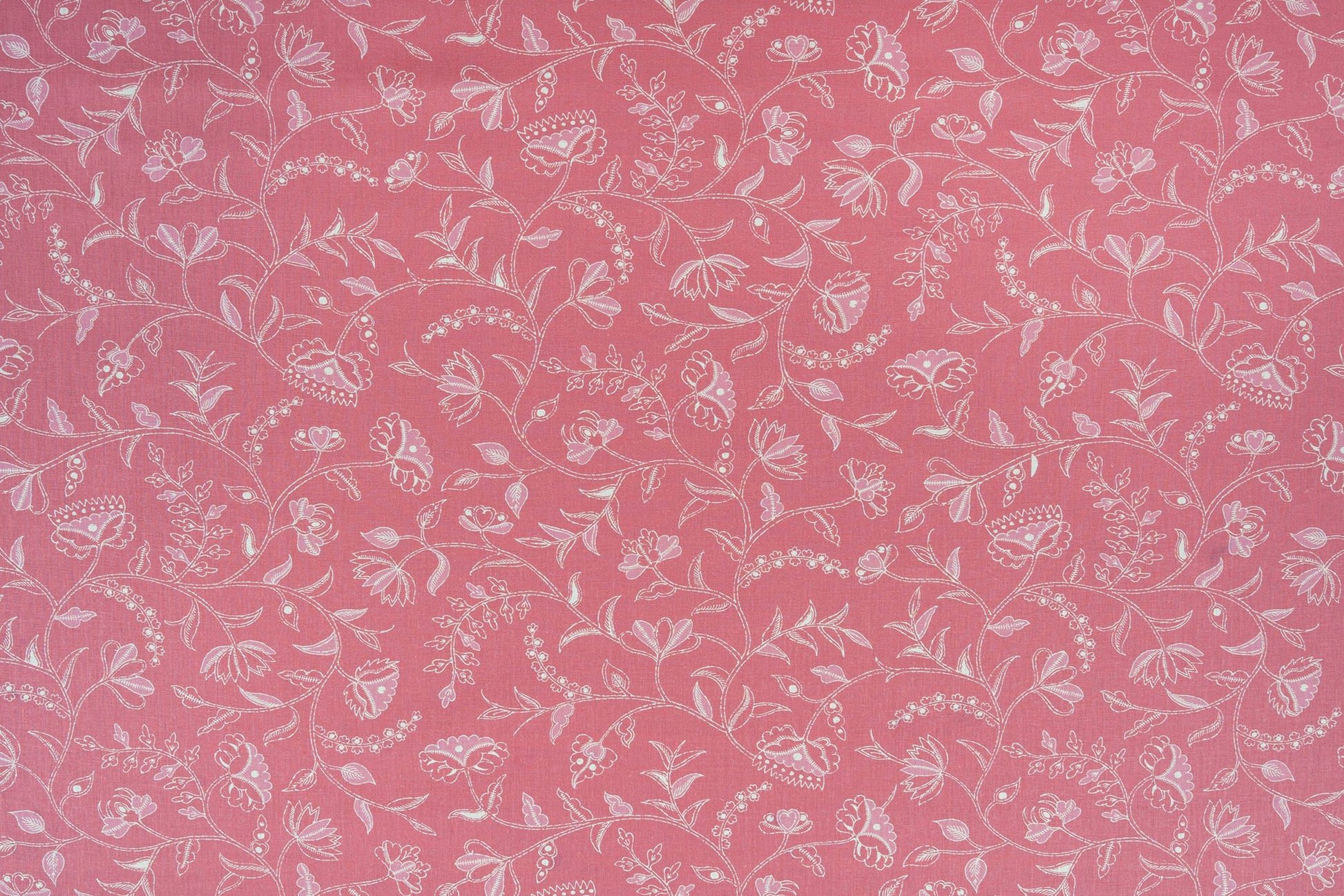 Greta floral linen - Pink colorway repeat