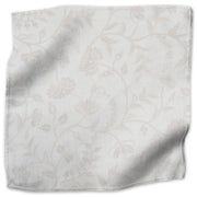 Greta Reverse floral linen - Taupe colorway swatch