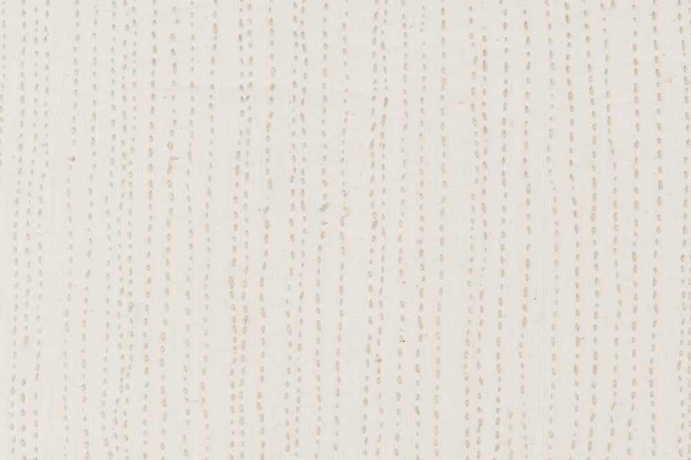 Hand-Stitched dotted cotton - Taupe colorway repeat