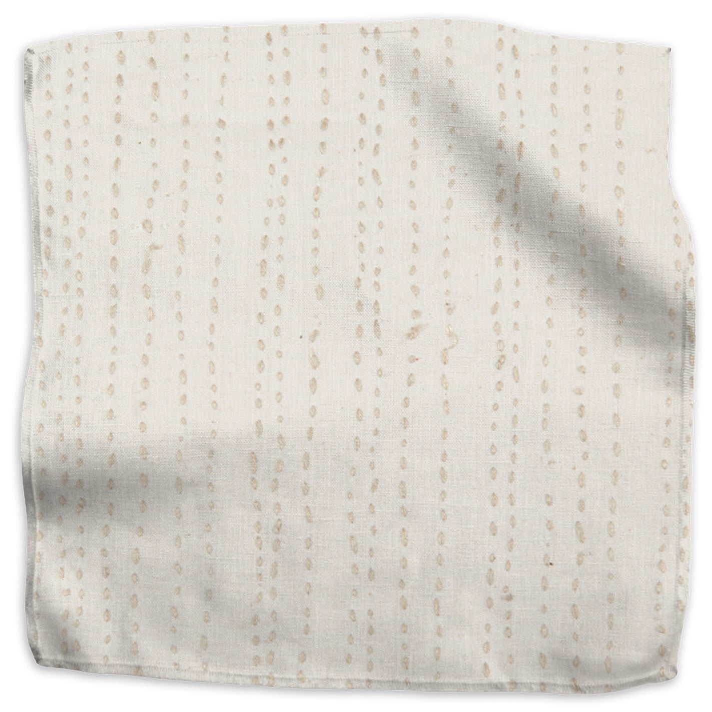 Hand-Stitched dotted cotton - Taupe colorway swatch