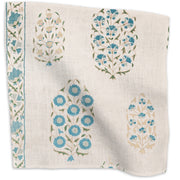 Hilltop Paisley linen - Sea colorway swatch
