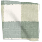 Ikat Check linen - Blue colorway swatch