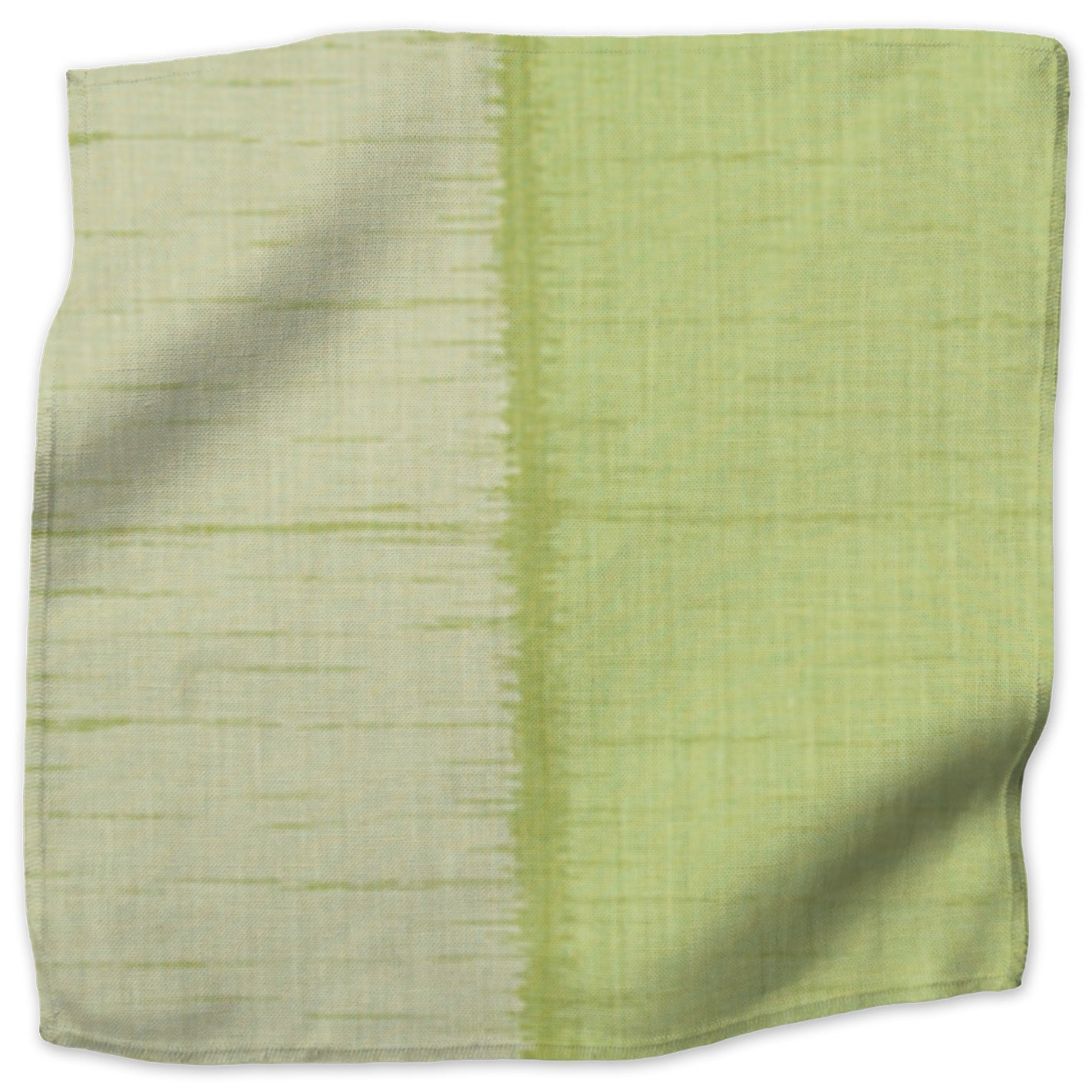 Ikat Stripe linen - Green colorway swatch