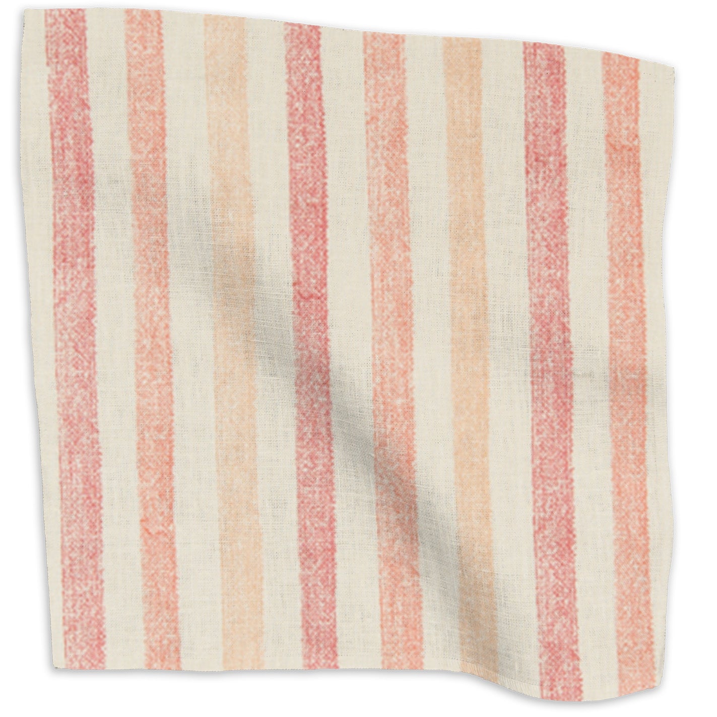 Ithaca stripe linen - Blush/Rosé/Coral colorway swatch