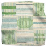 Kantha geometric linen - Sea colorway swatch