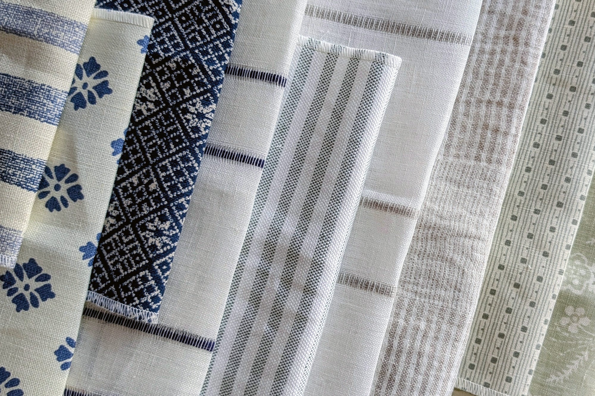 Swatches of Kathryn M. Ireland Textiles fabric