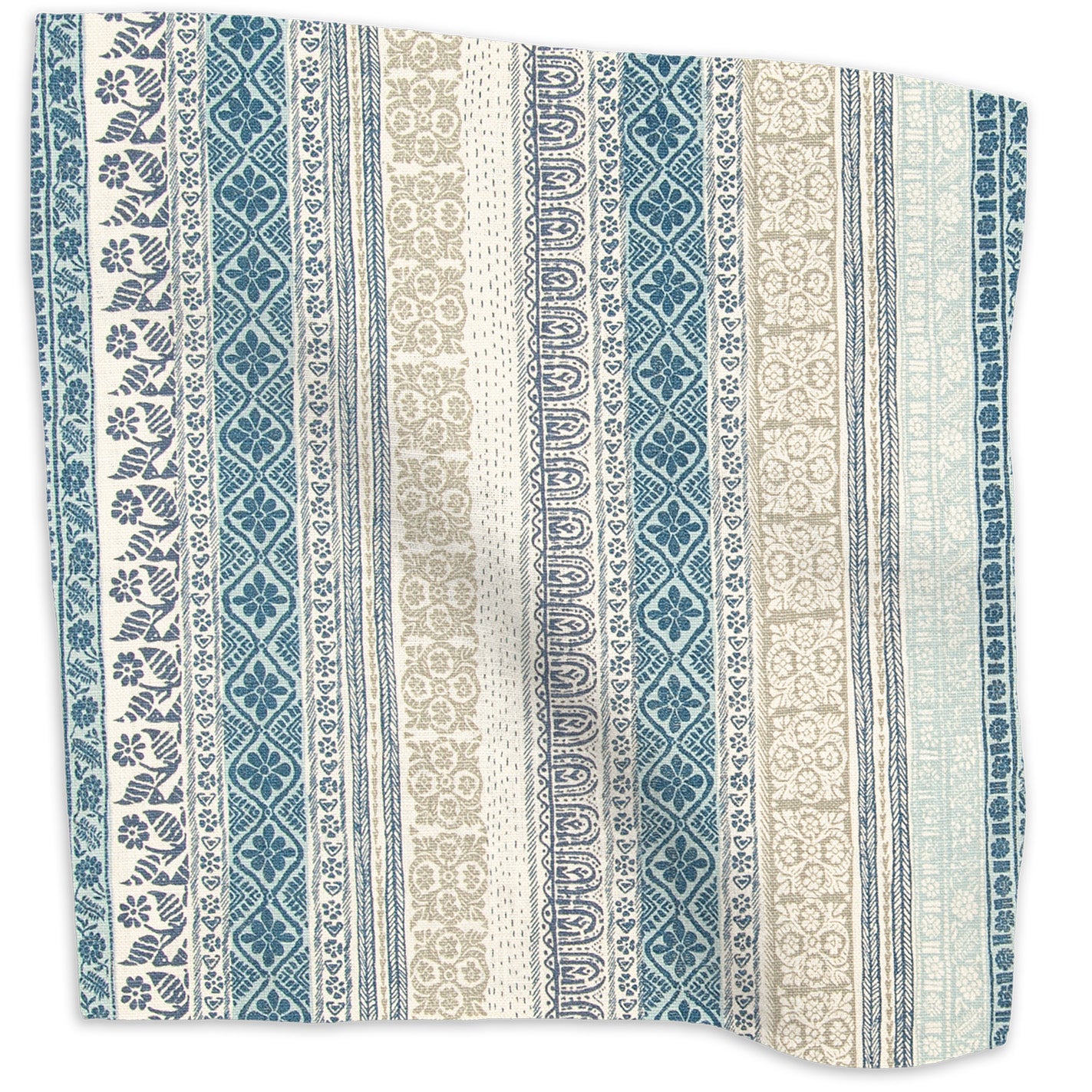 Keltic Stripe linen - Nautical colorway swatch