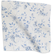 Lilac floral linen/cotton blend - Blue colorway swatch