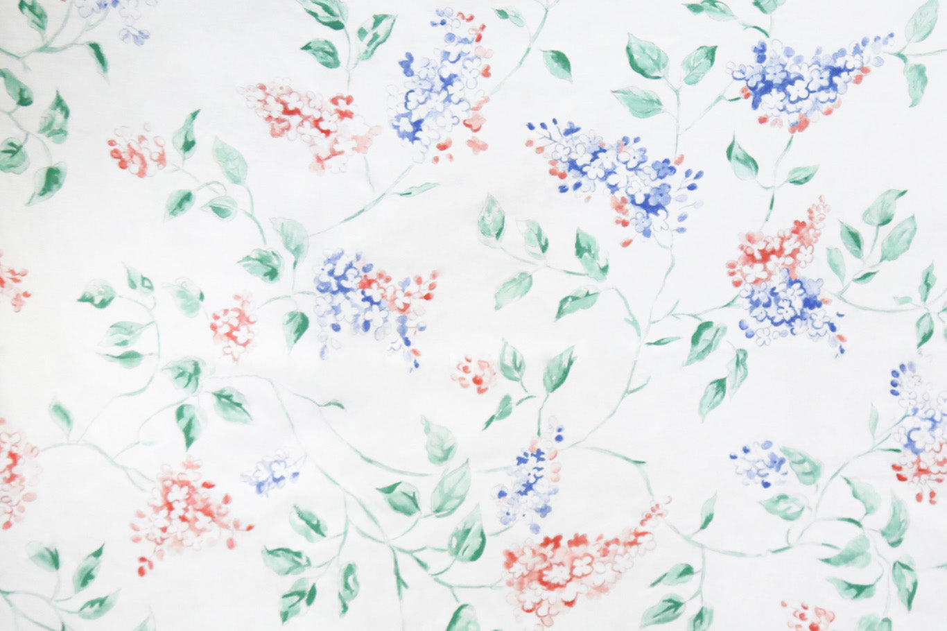 Lilac floral linen/cotton blend - Multi-Color colorway repeat