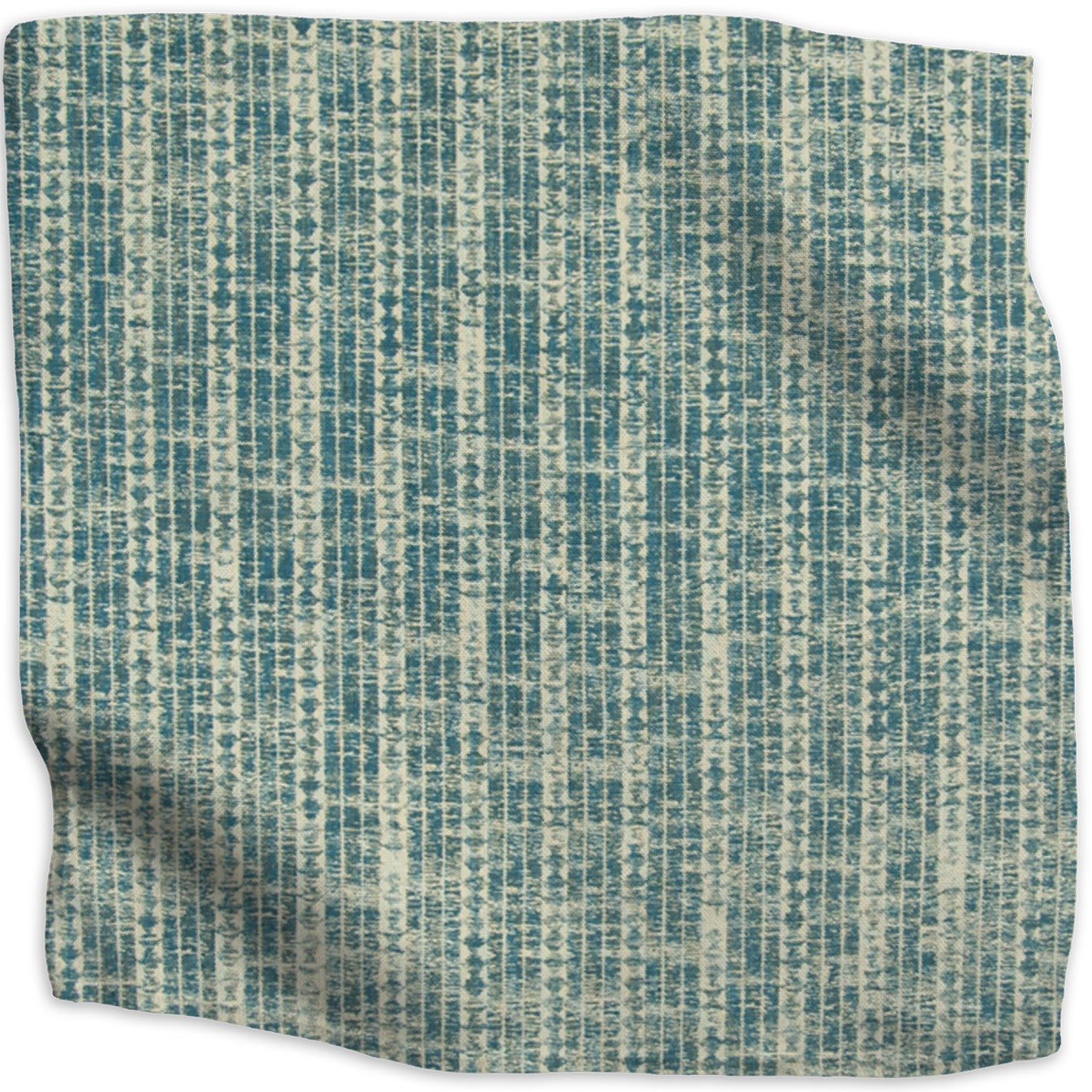Lyall stripe linen - Blue/Slate colorway swatch