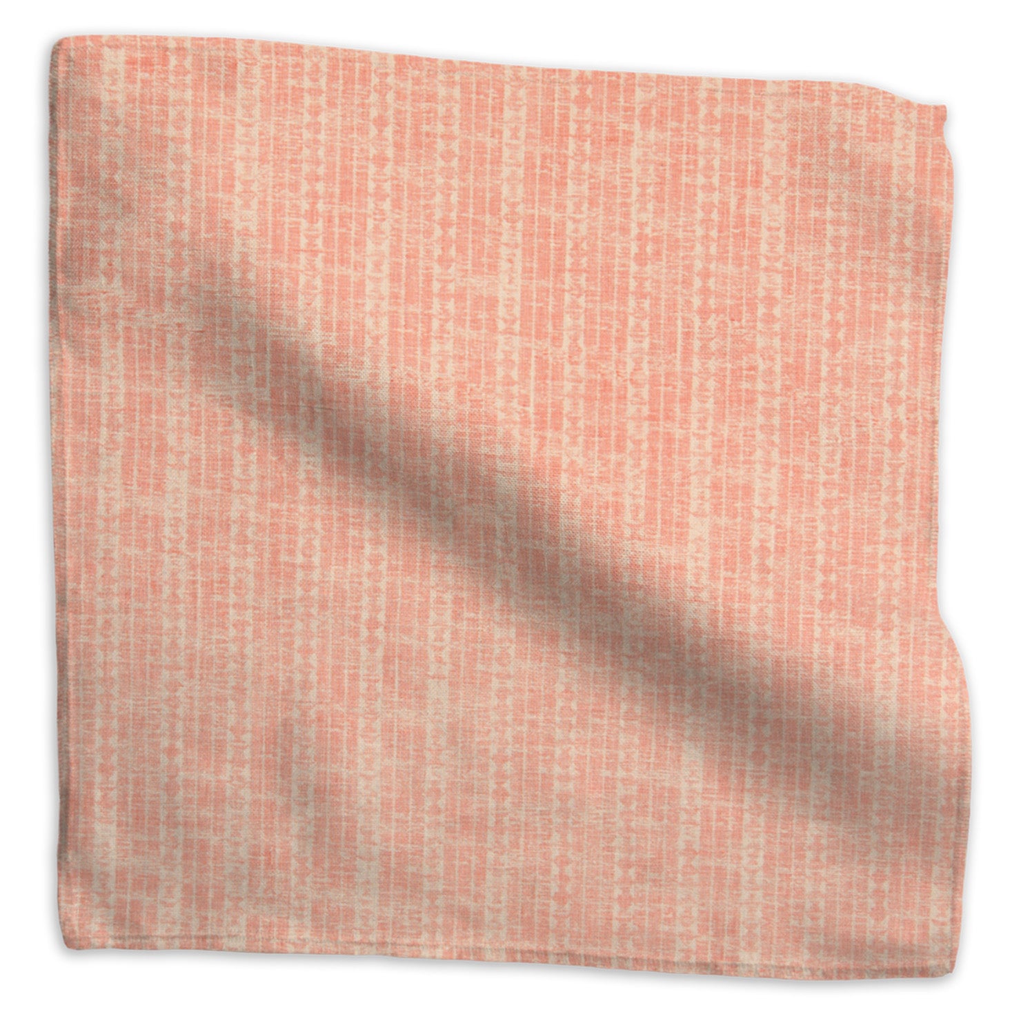 Lyall stripe linen - Coral/Blush colorway swatch