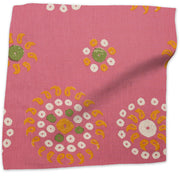 Marrakech geometric linen - Bubblegum Pink colorway swatch
