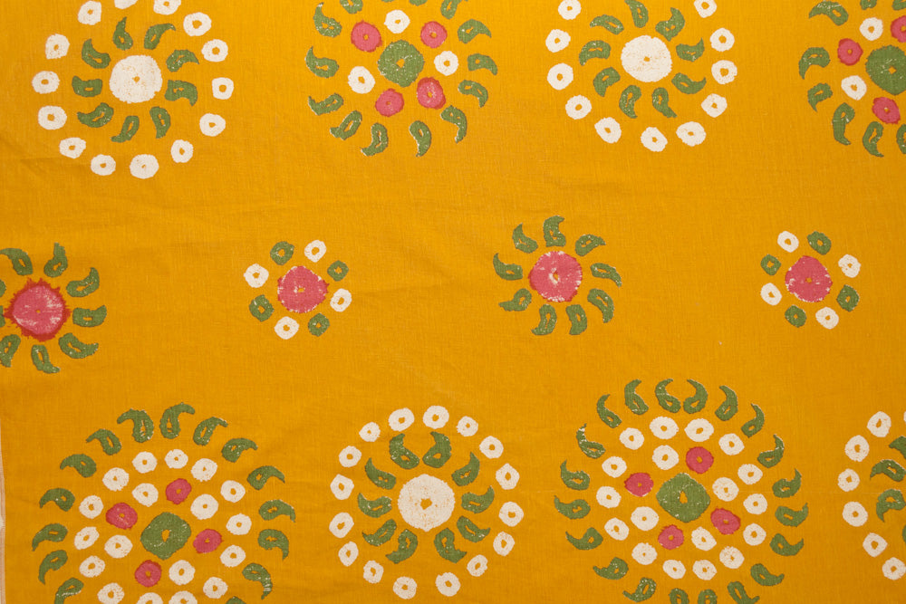 Marrakech geometric linen - Tangelo colorway repeat